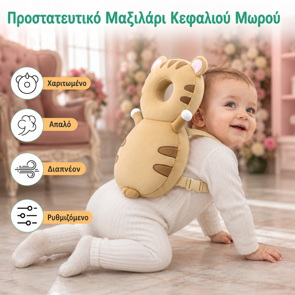 Μαλακό προστατευτικό κεφαλιού μωρού