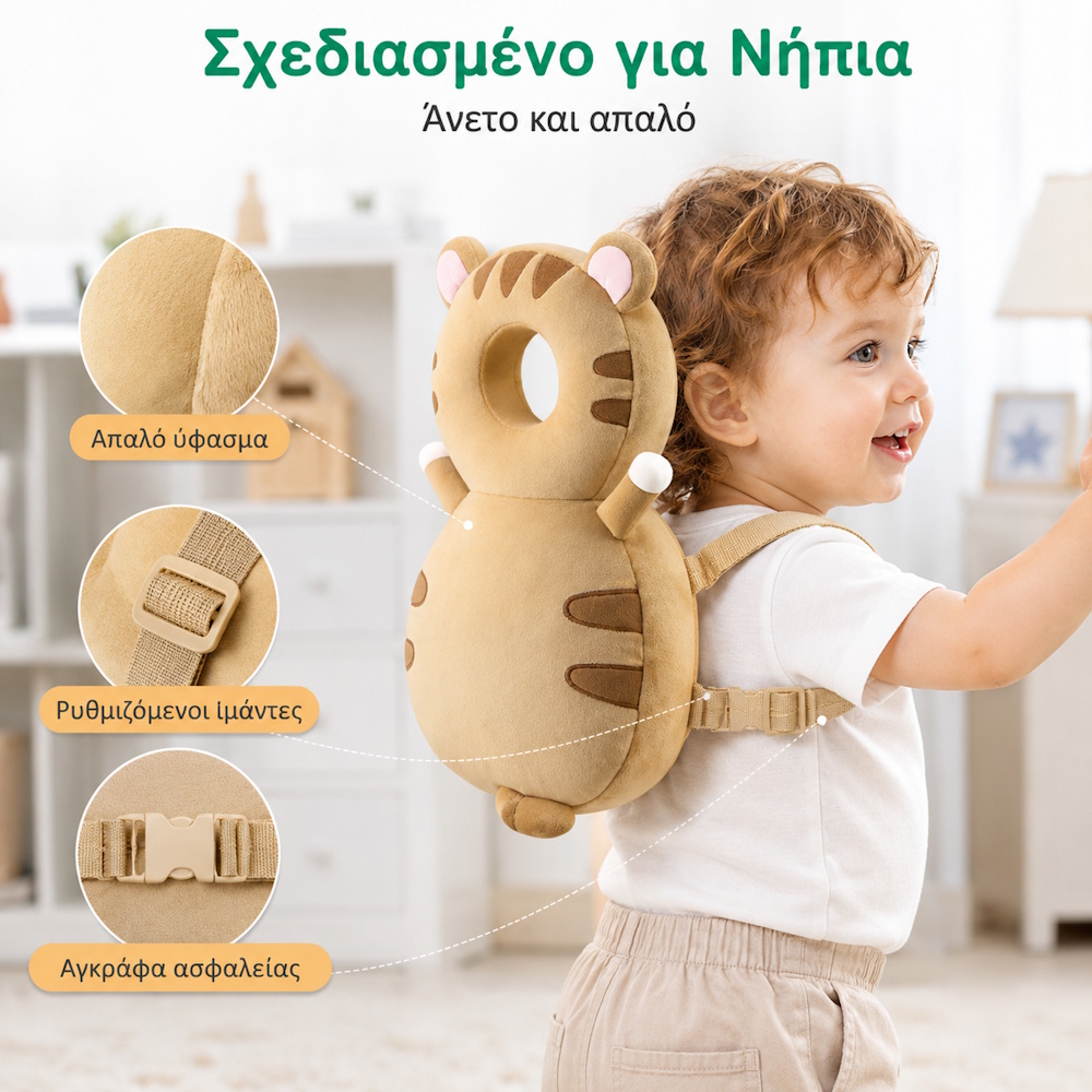 Μαλακό προστατευτικό κεφαλιού μωρού