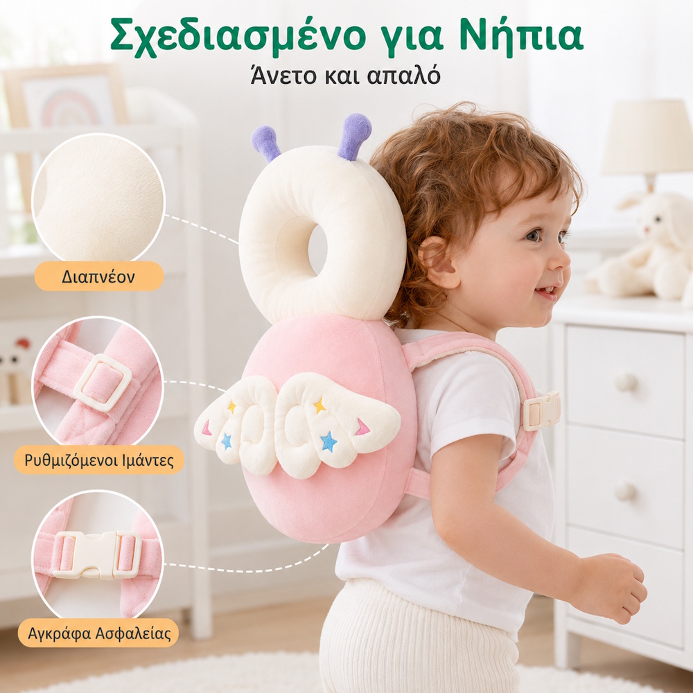 Προστατευτικό κεφαλιού μωρού για crawling