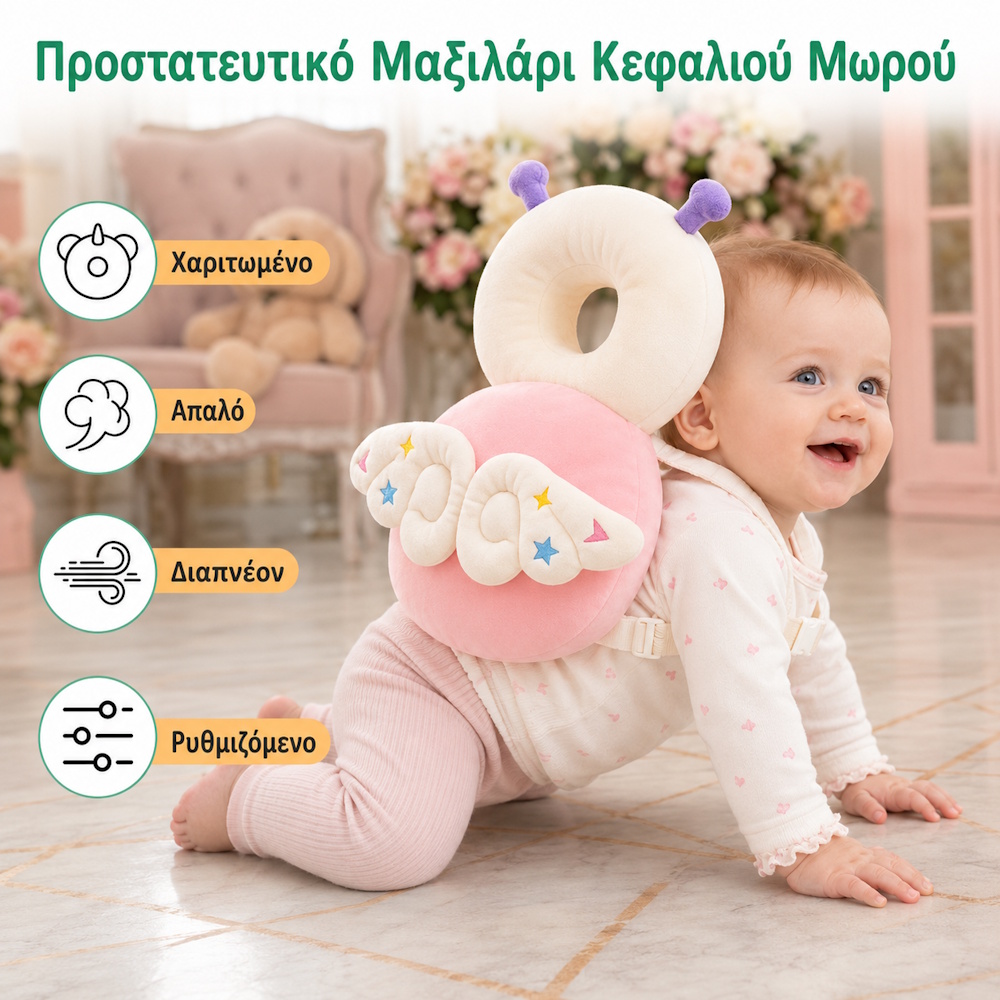 Προστατευτικό κεφαλιού μωρού για crawling