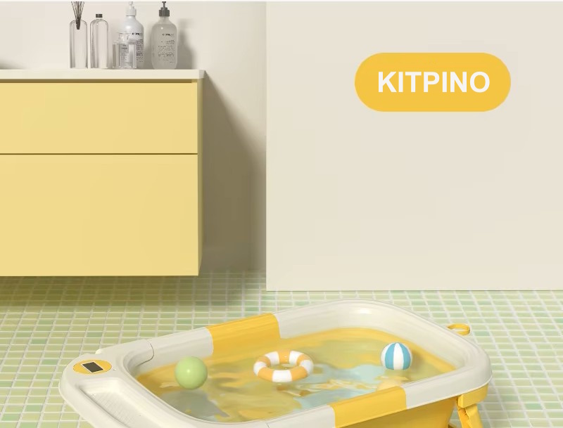 πτυσσόμενη μπανιέρα μωρού με θερμόμετρο