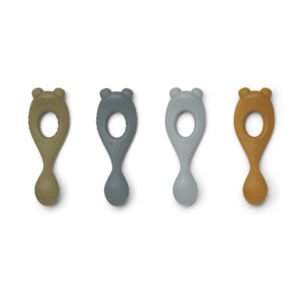 LW13044 - Liva silicone spoon 4-pack - 6911 Blue multi mix - Extra 1