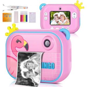 Skysonic Instant Kids Camera με θερμικό εκτυπωτή και εφαρμογή WiFi (Ροζ Φλαμίνγκο) - Image 2