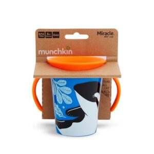 Munchkin Παιδικό Ποτηράκι "Miracle 360° Wildlove Sippy" από Πλαστικό Orca Πορτοκαλί 177ml - Image 2