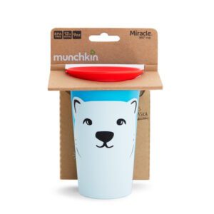 Munchkin Παιδικό Ποτηράκι "Miracle 360° Wildlove Sippy" από Πλαστικό Polar Bear Κόκκινο 266ml - Image 2