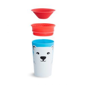 Munchkin Παιδικό Ποτηράκι "Miracle 360° Wildlove Sippy" από Πλαστικό Polar Bear Κόκκινο 266ml - Image 5