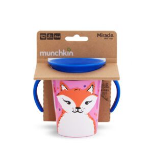 Munchkin Παιδικό Ποτηράκι "Miracle 360° Wildlove Sippy" από Πλαστικό Fox Μπλε 177ml - Image 2