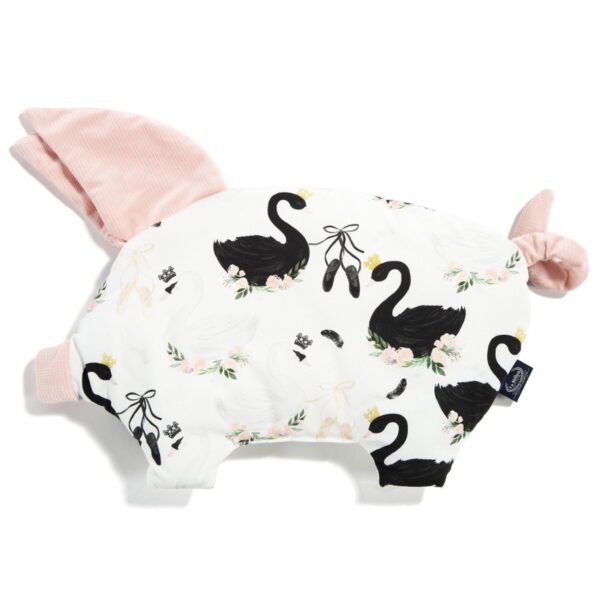 La Millou Βρεφικό μαξιλάρι Velvet Sleepy Pig Moonlight Swan Powder Pink