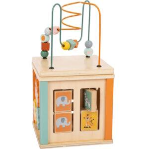 Small Foot Ξύλινος Εκπαιδευτικός Κύβος Safari με Ζωάκια (12m+) - Image 4