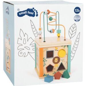 Small Foot Ξύλινος Εκπαιδευτικός Κύβος Safari με Ζωάκια (12m+) - Image 6