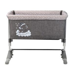 Lorelli Λίκνο Sleep N Care Grey Elephant με Στρώμα και Πλαϊνό Άνοιγμα - Image 2