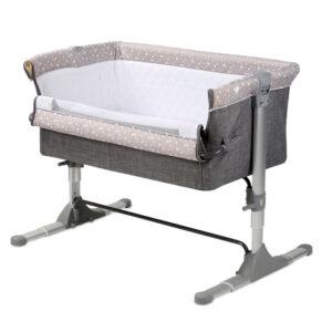 Lorelli Λίκνο Sleep N Care Grey Elephant με Στρώμα και Πλαϊνό Άνοιγμα - Image 3